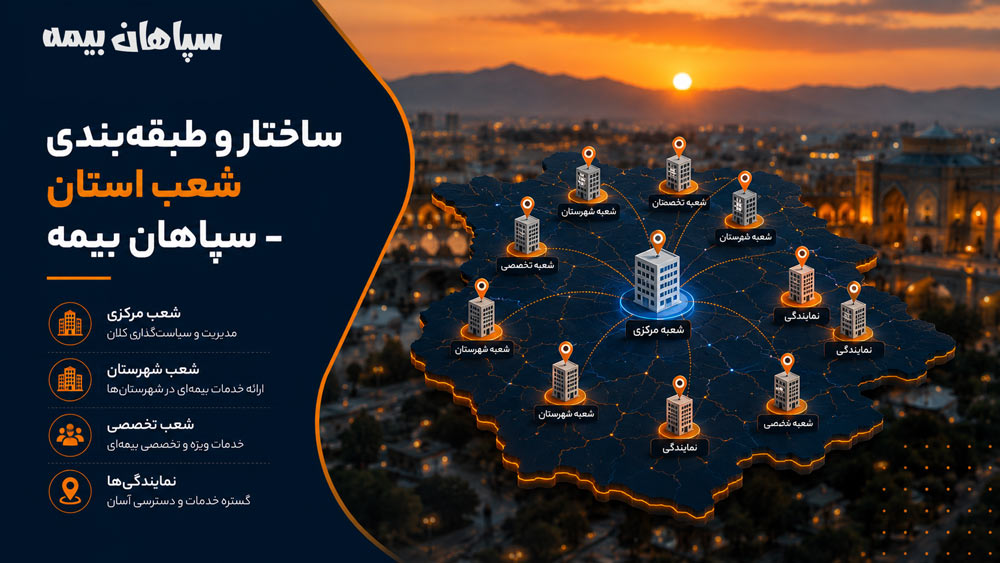 ساختار و طبقه‌بندی شعب استان